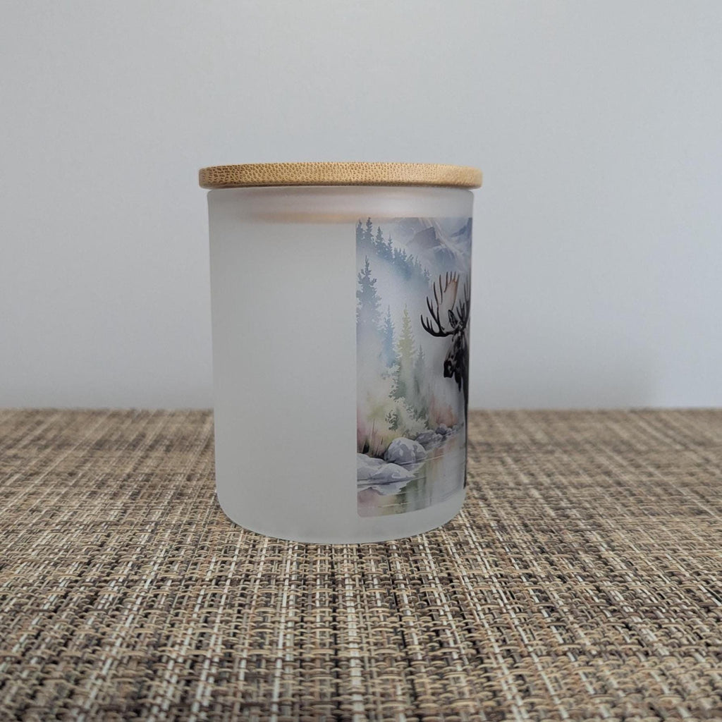 Moose Candle Holder With A Battery Operated Flickering Tea Light