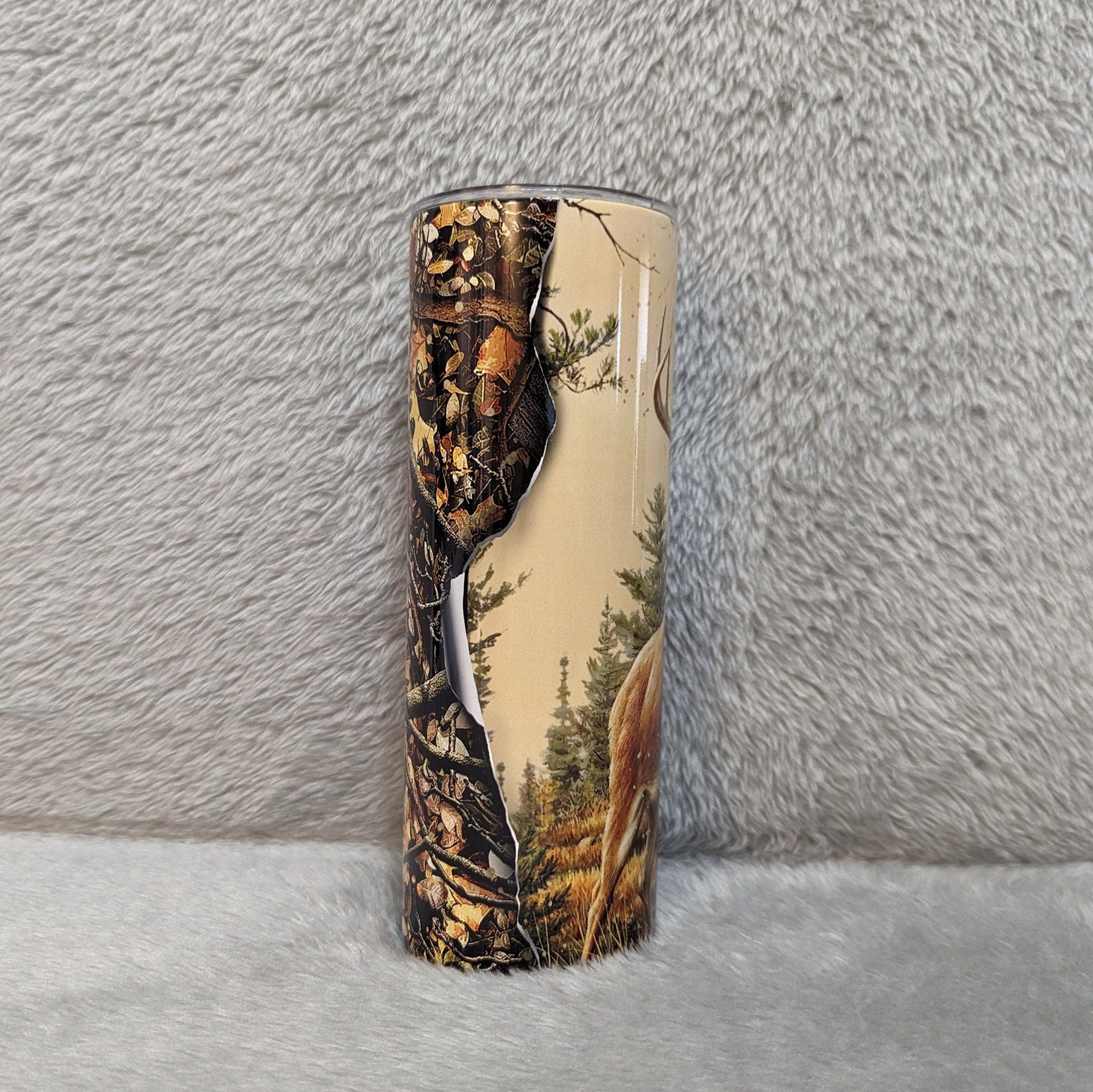 Buck Tumbler 20oz With Reusable Straw, Can Be Personalized