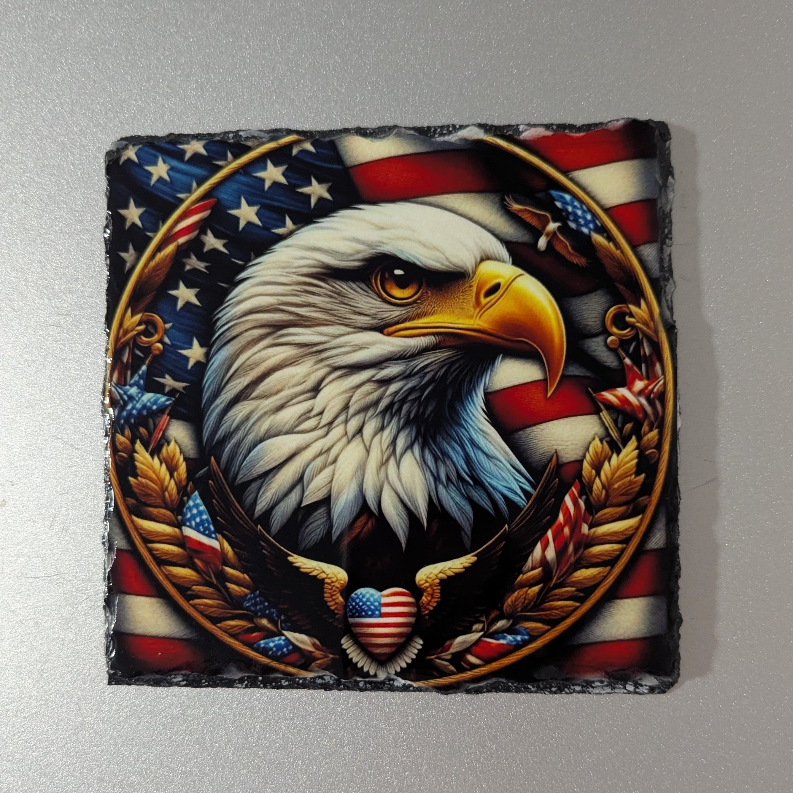 American Eagle Slate Picture With Display Legs