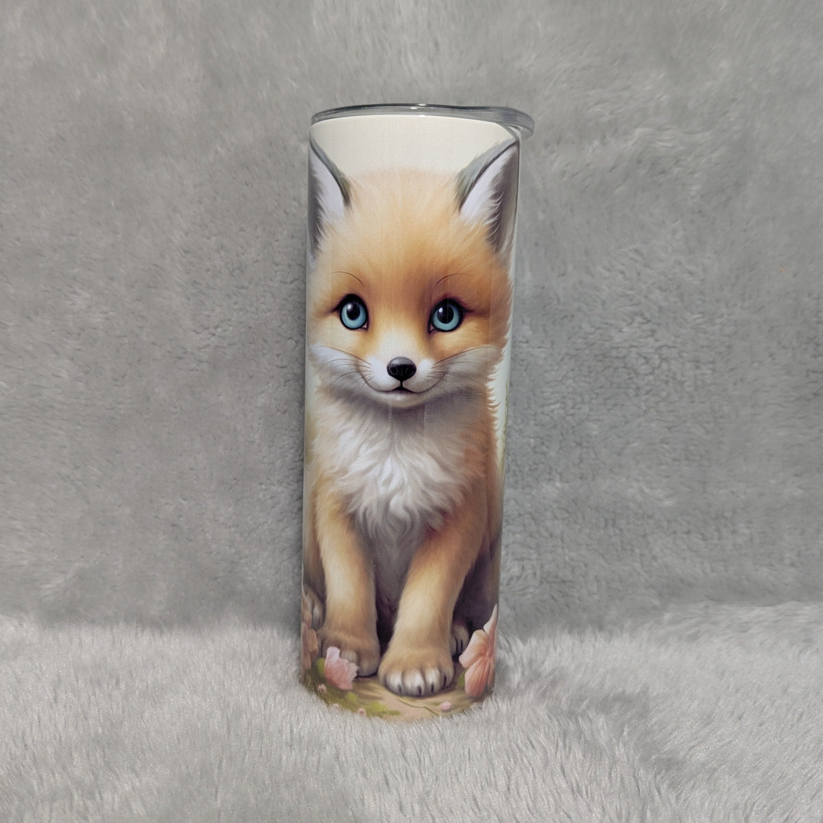 Baby Fox Tumbler 20oz With Reusable Straw, Can Be Personalized