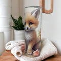 Baby Fox Tumbler 20oz With Reusable Straw, Can Be Personalized