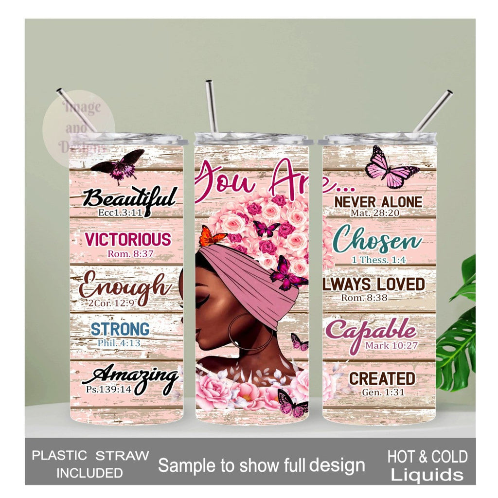 Empowering Woman Tumbler 20oz With Reusable Straw