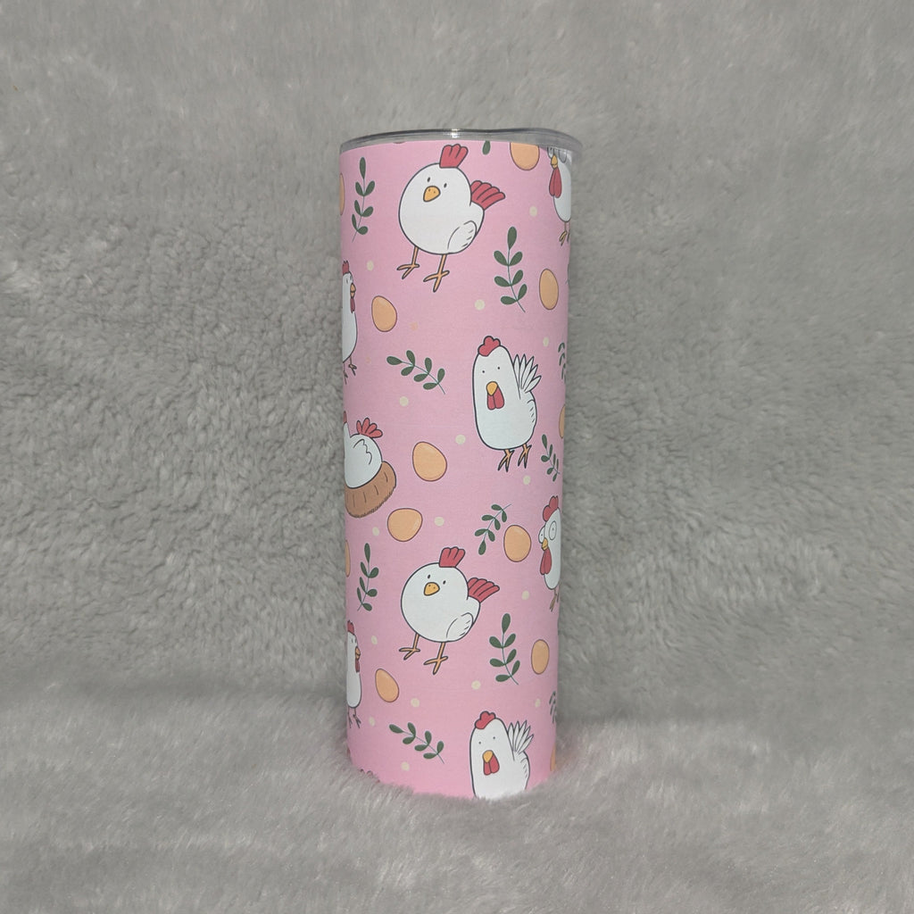 Cute 20oz Funny Chicken Tumbler 20oz With Reusable Straw