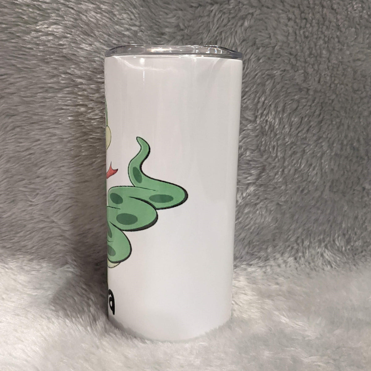 Kids Cartoon Snake Tumbler 15oz With Reusable Straw, Can Be Personalized