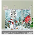 Winter Snowman Tumbler 20oz With Reusable Straw, Can Be Personalized