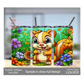Kids Chipmunk Tumbler 15oz With Reusable Straw, Can Be Personalized