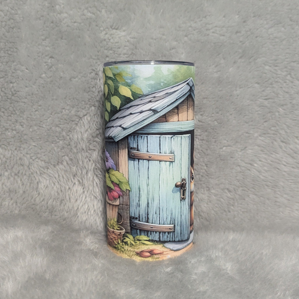 Kids Cute Chipmunk Tumbler 15oz With Reusable Straw, Can Be Personalized