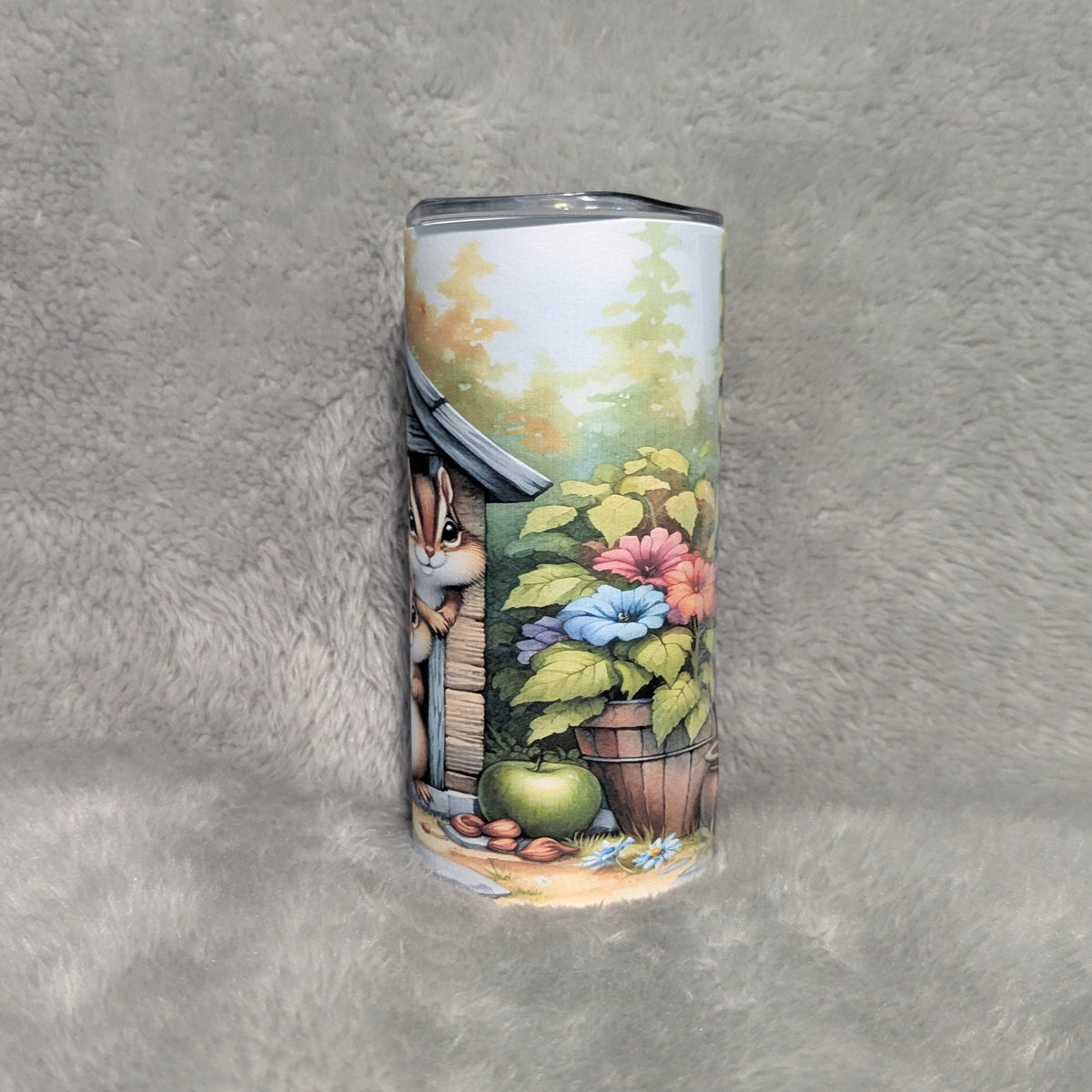 Kids Cute Chipmunk Tumbler 15oz With Reusable Straw, Can Be Personalized