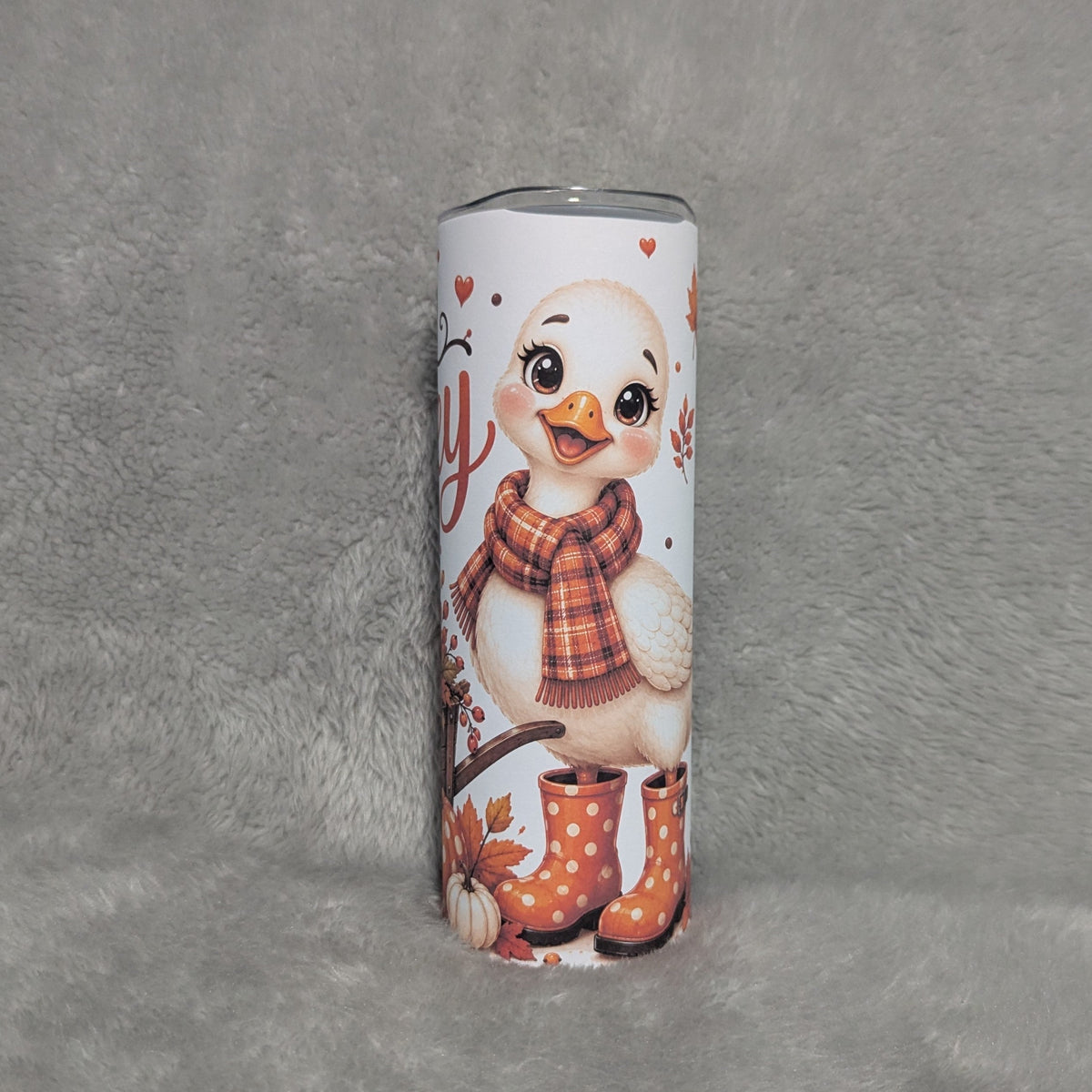 Cozy Goosey Fall Tumbler 20oz with Reusable Straw