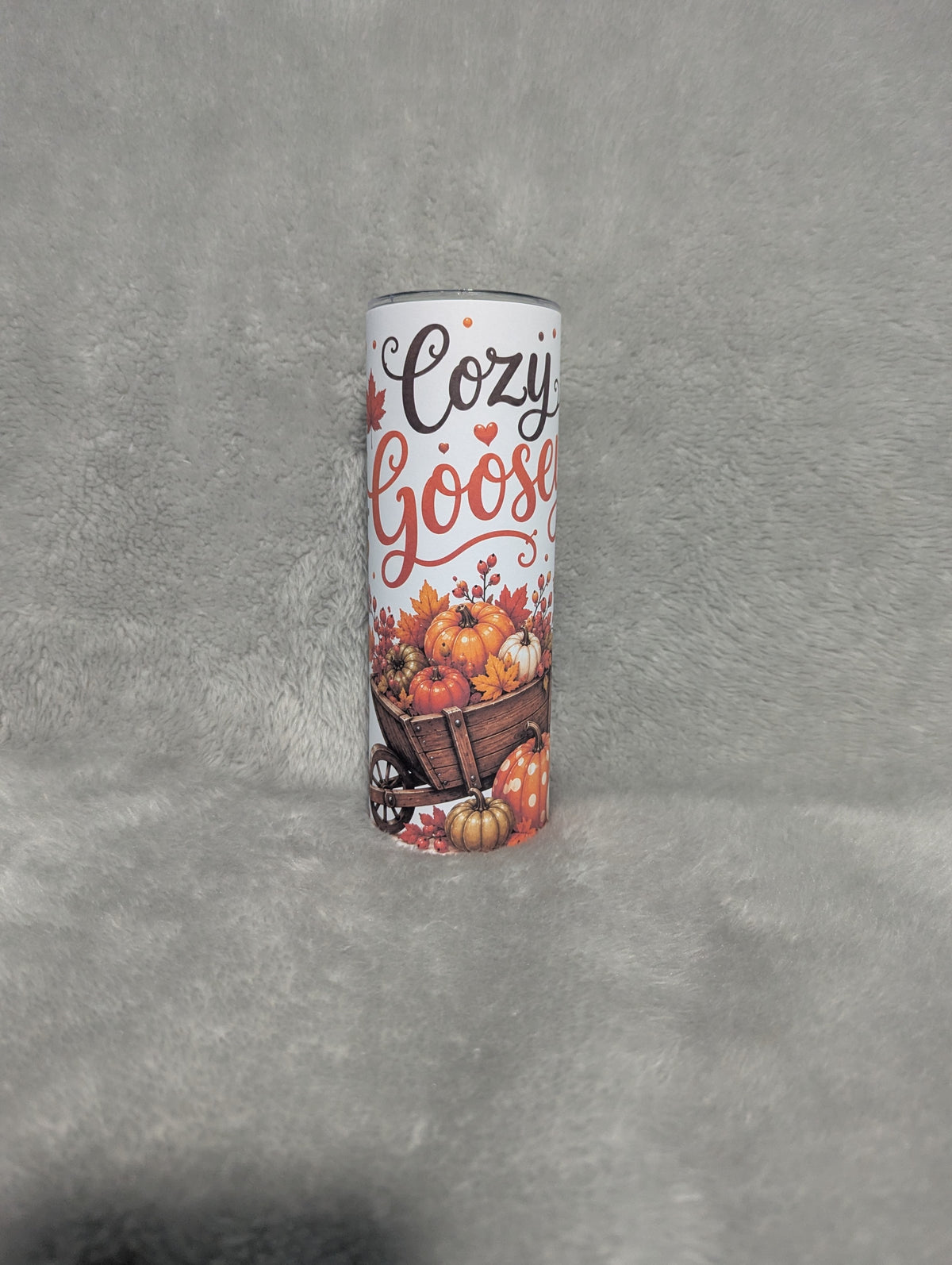 Cozy Goosey Fall Tumbler 20oz with Reusable Straw