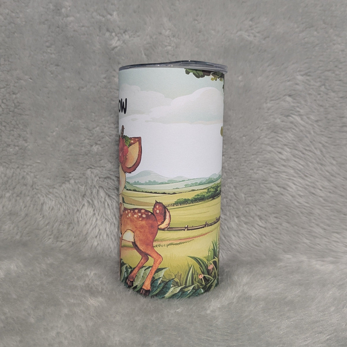 Kids Deer Tumbler 15oz With Reusable Straw, Can Be Personalized