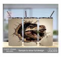 Kids Dinosaur Tumbler 15oz With Reusable Straw, Can Be Personalized