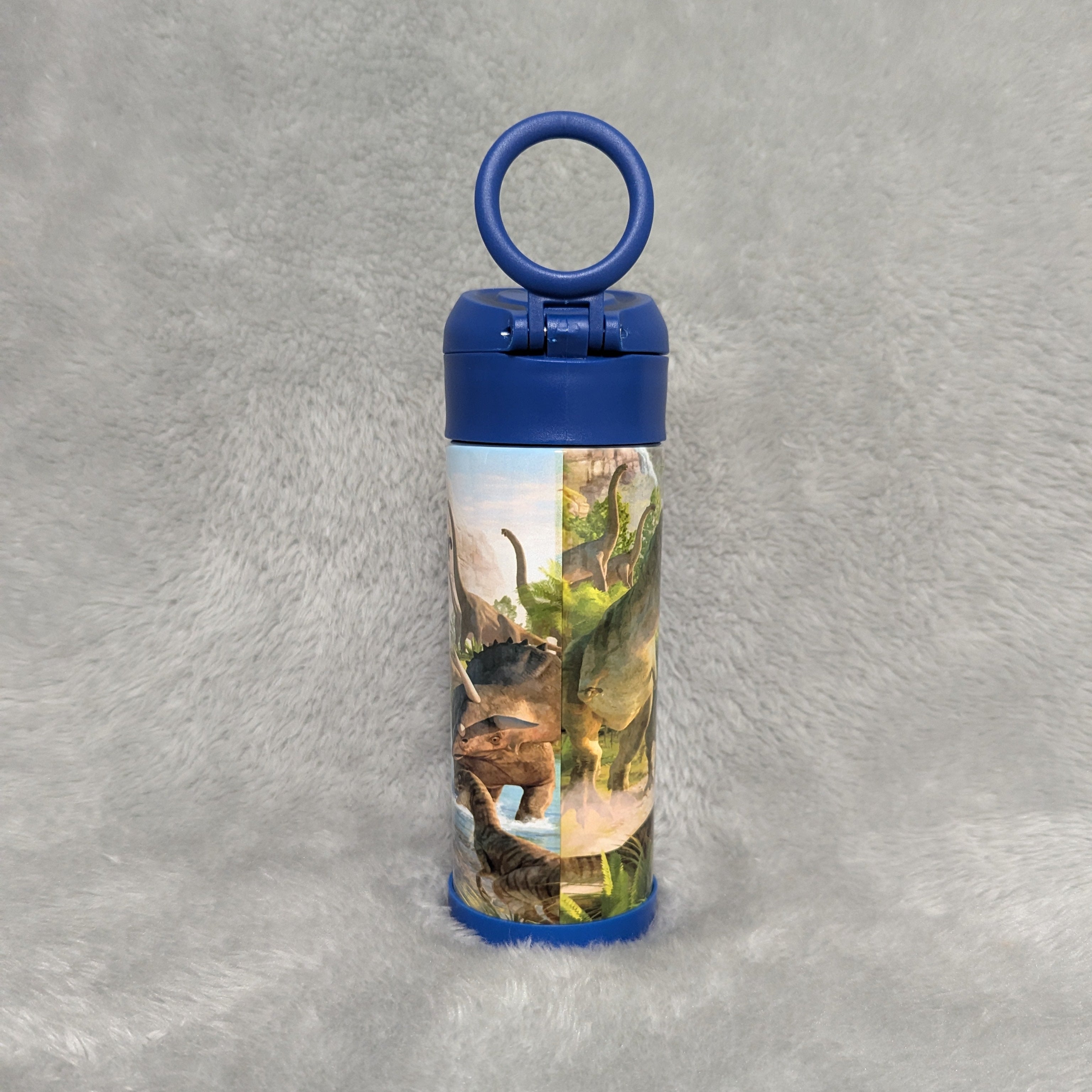 Kids Dinosaur Water Bottle 12oz With Reusable Straw Can Be Personalized