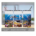 Kids Dolphin Tumbler 15oz With Reusable Straw, Can Be Personalized