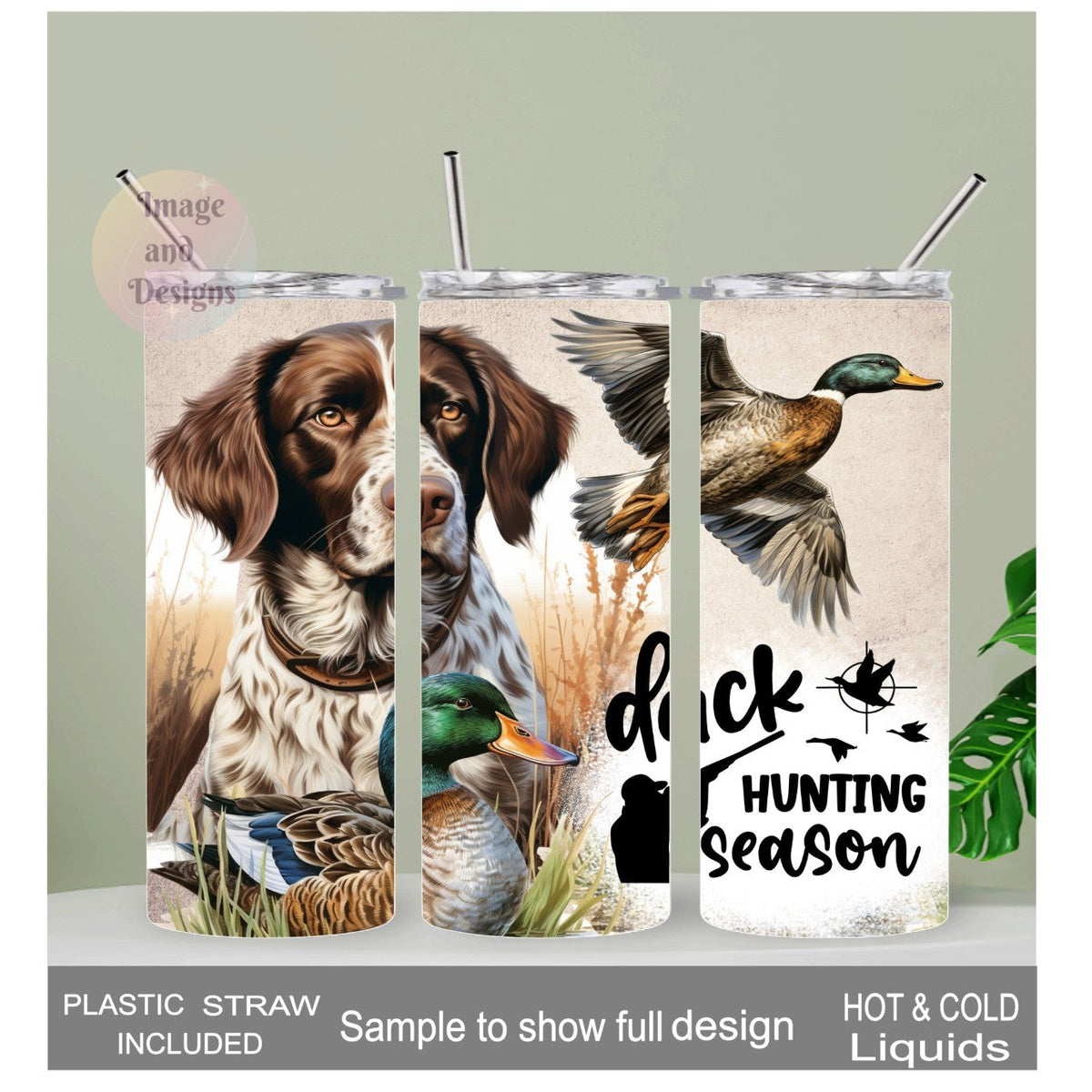 Duck Hunting Season Tumbler 20oz With Reusable Straw