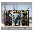 Kids Elephant Tumbler 15oz With Reusable Straw, Can Be Personalized
