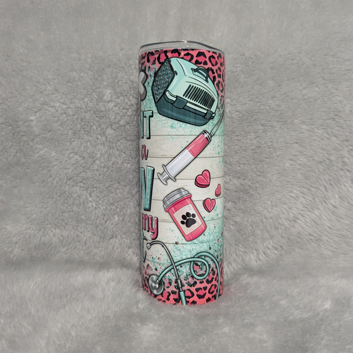 Every Patient Leaves A Paw Print In My Heart Tumbler 20oz With Reusable Straw
