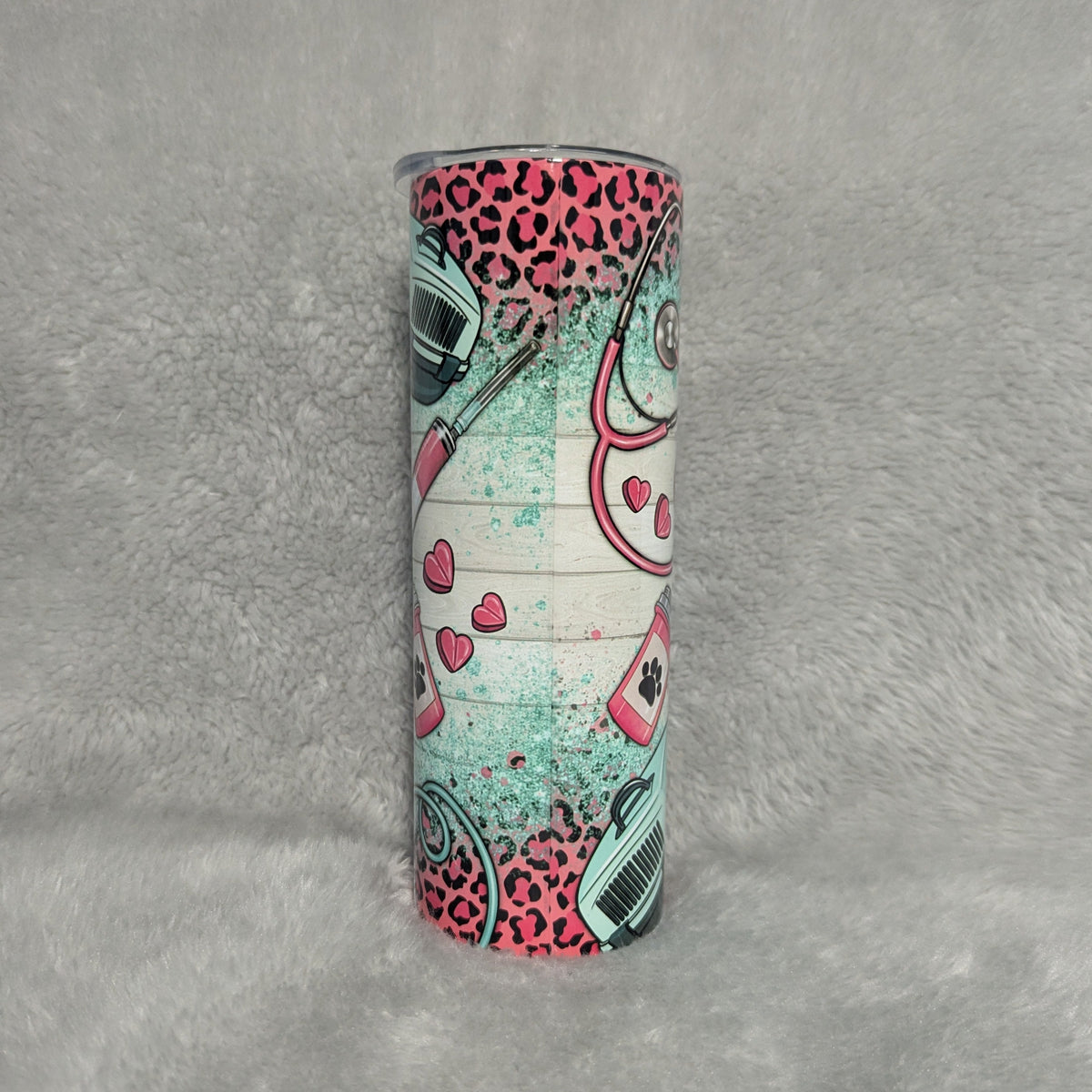 Every Patient Leaves A Paw Print In My Heart Tumbler 20oz With Reusable Straw