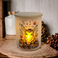 Fall Donkey Candle Holder With A Battery Operated Flickering Tea Light