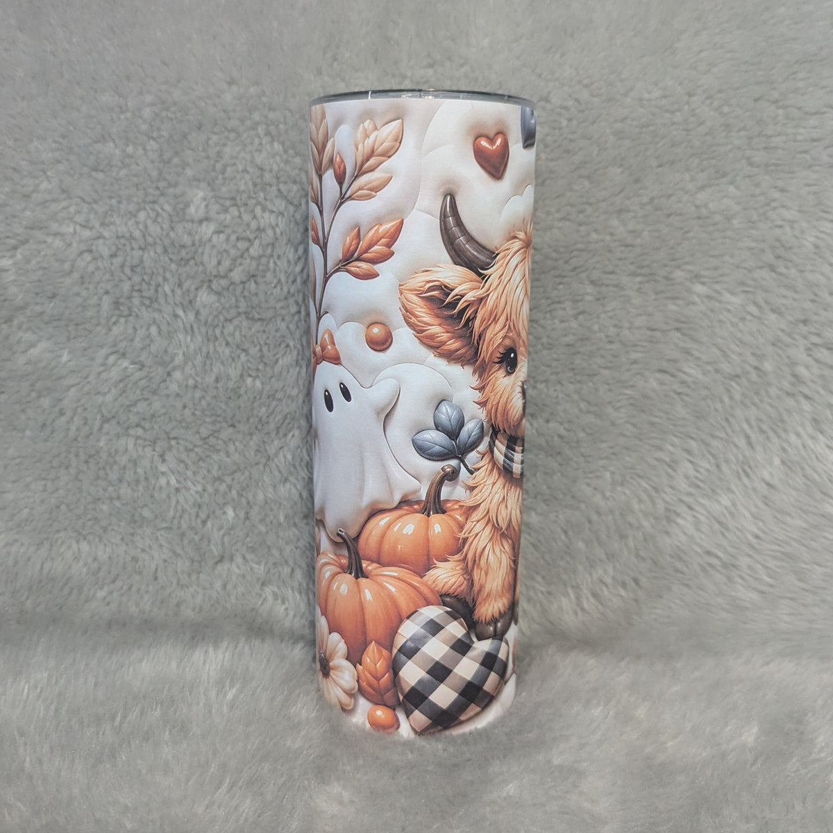 Fall Highland Cow Tumbler 20oz Tumbler With A Reusable Straw