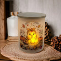 Fall Chicken Candle Holder With A Battery Operated Flickering Tea Light