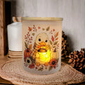 Fall Duck Candle Holder With A Battery Operated Flickering Tea Light