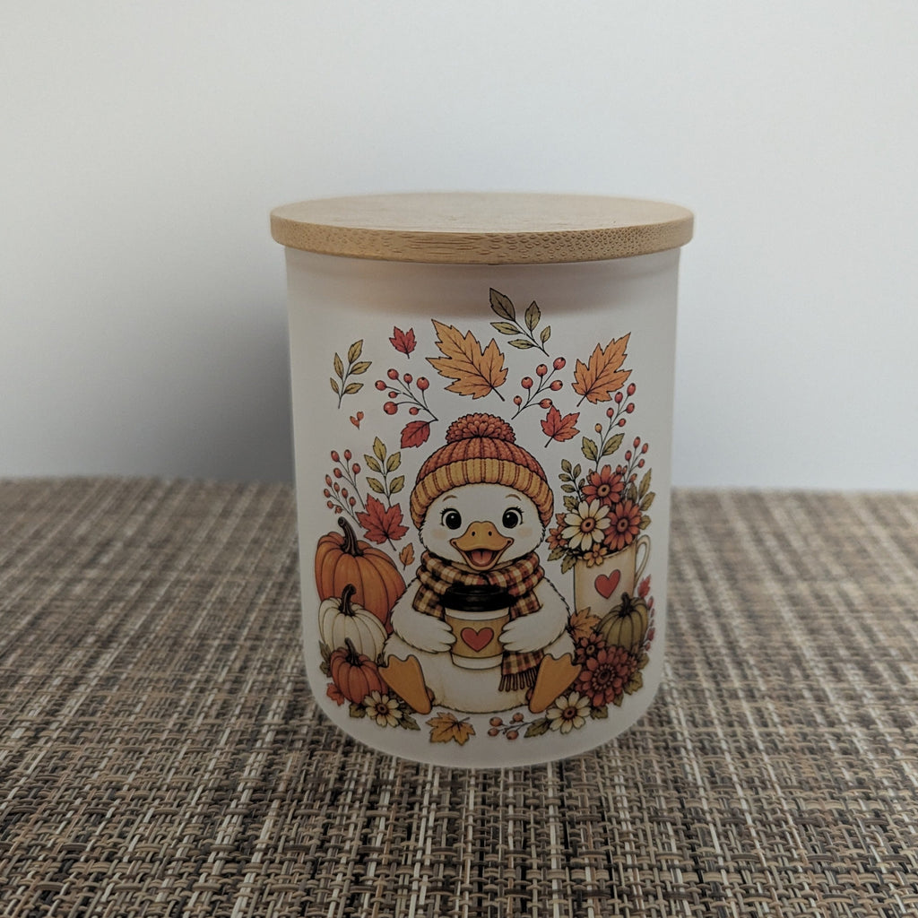 Fall Goose Candle Holder With A Battery Operated Flickering Tea Light