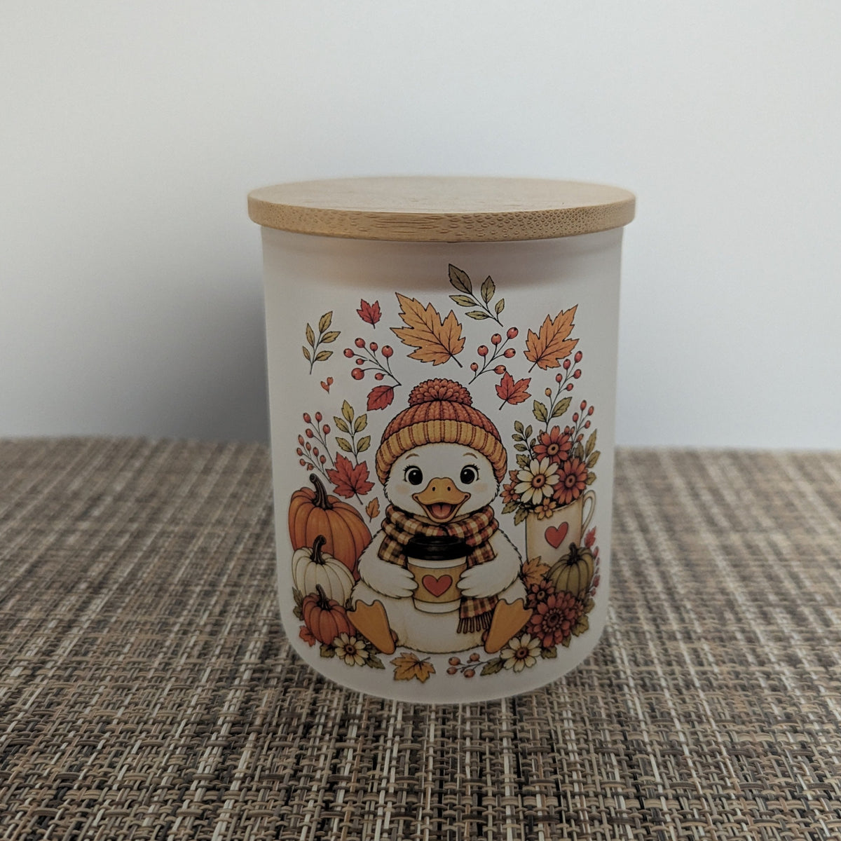 Fall Goose Candle Holder With A Battery Operated Flickering Tea Light