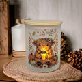 Fall Highland Cow Candle Holder With A Battery Operated Tea Light