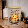 Fall Lamb Candle Holder With A Battery Operated Flickering Tea Light