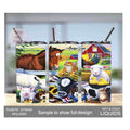Kids Farm Animal Tumbler 15oz With Reusable Straw, Can Be Personalized