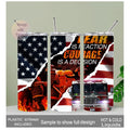 Firefighter Tumbler 20oz With Reusable Straw, Can Be Personalized