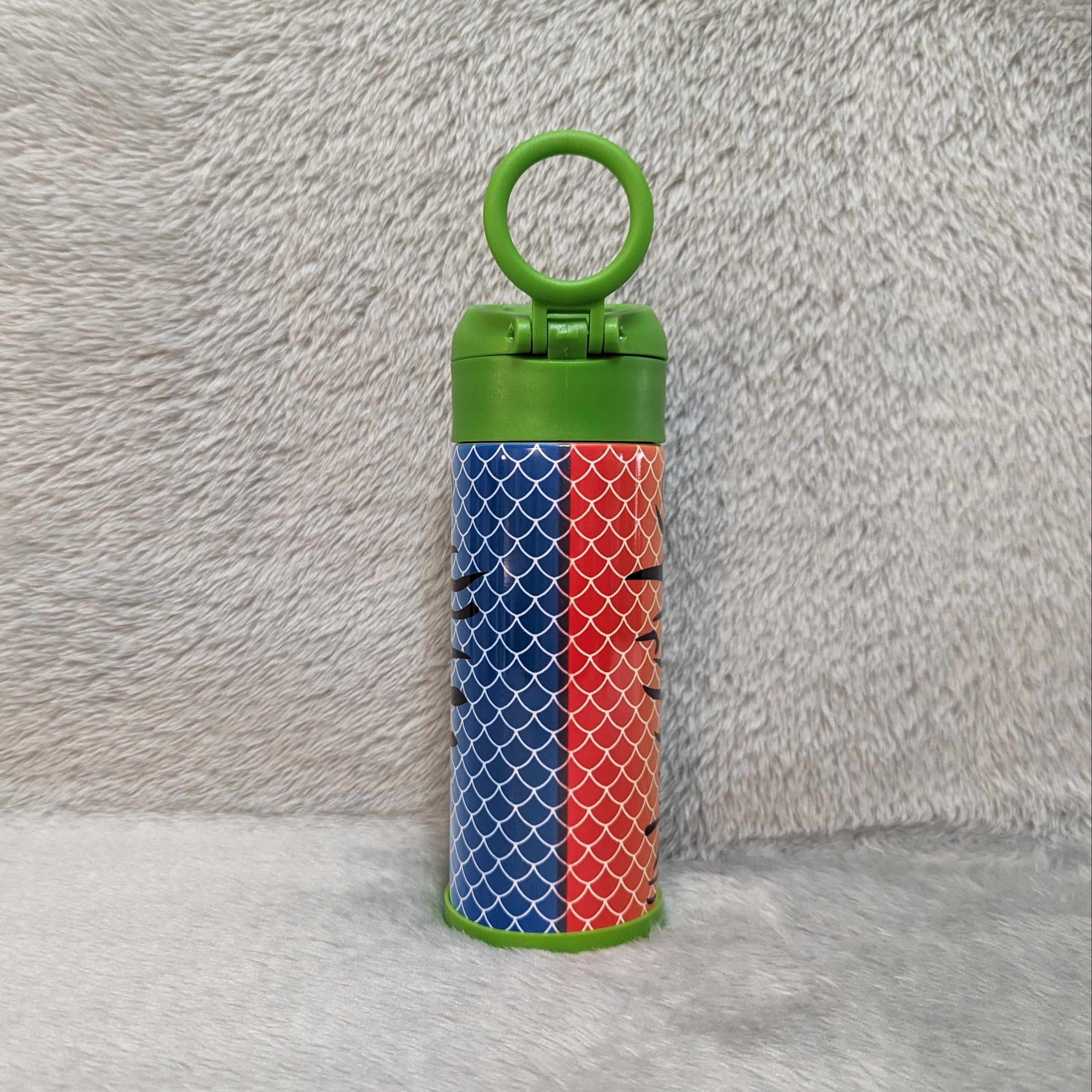 Kids Fishing Lure Water Bottle 12oz With Reusable Straw Can Be Personalized