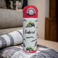 Kids Outdoor Vehicle Water Bottle 12oz With Reusable Straw, Can Be Personalized
