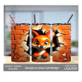 Kids Fox Tumbler With Reusable Straw, Can Be Personalized