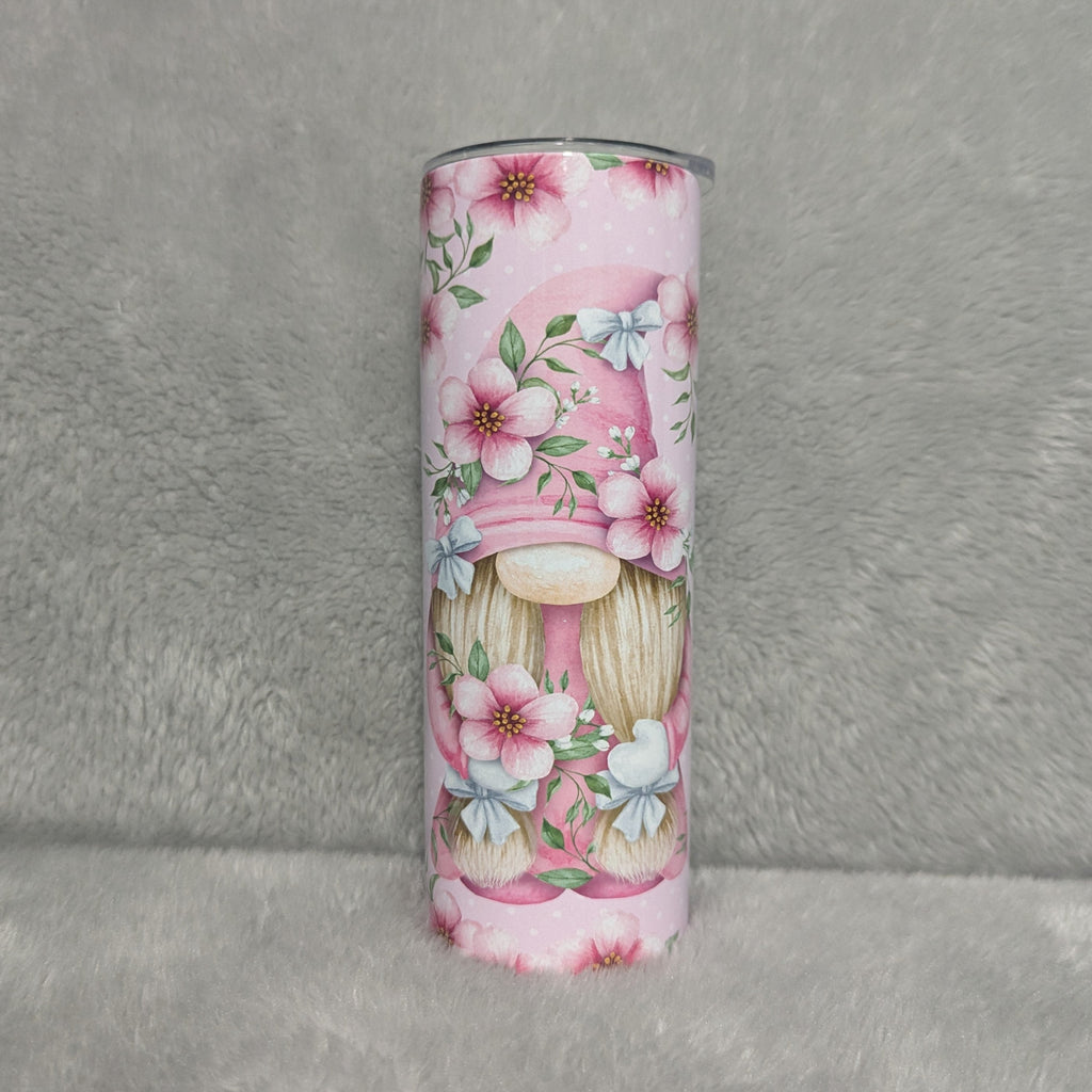 Gnome Tumbler 20oz With Reusable Straw, Can Be Personalized