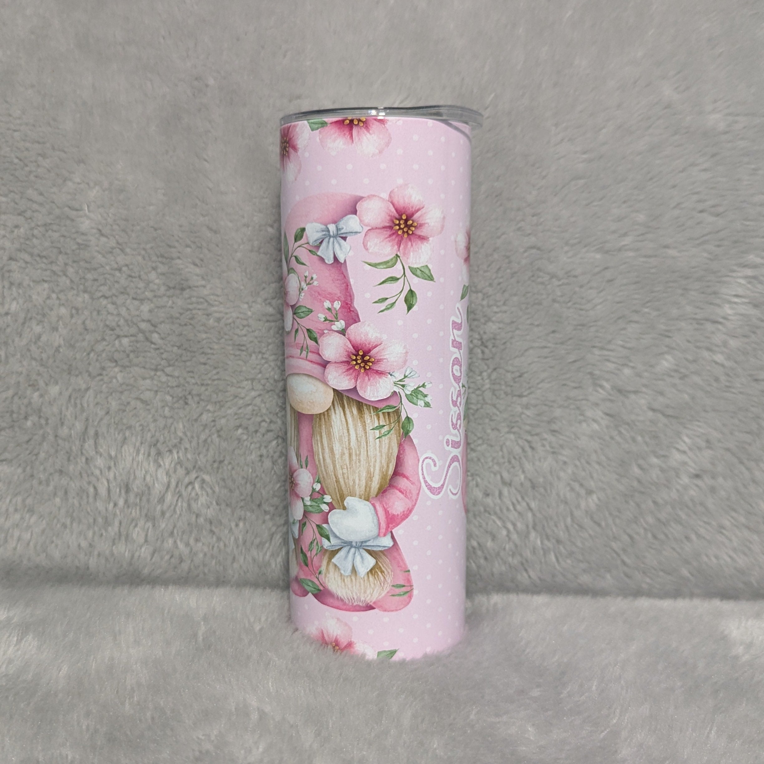 Gnome Tumbler 20oz With Reusable Straw, Can Be Personalized