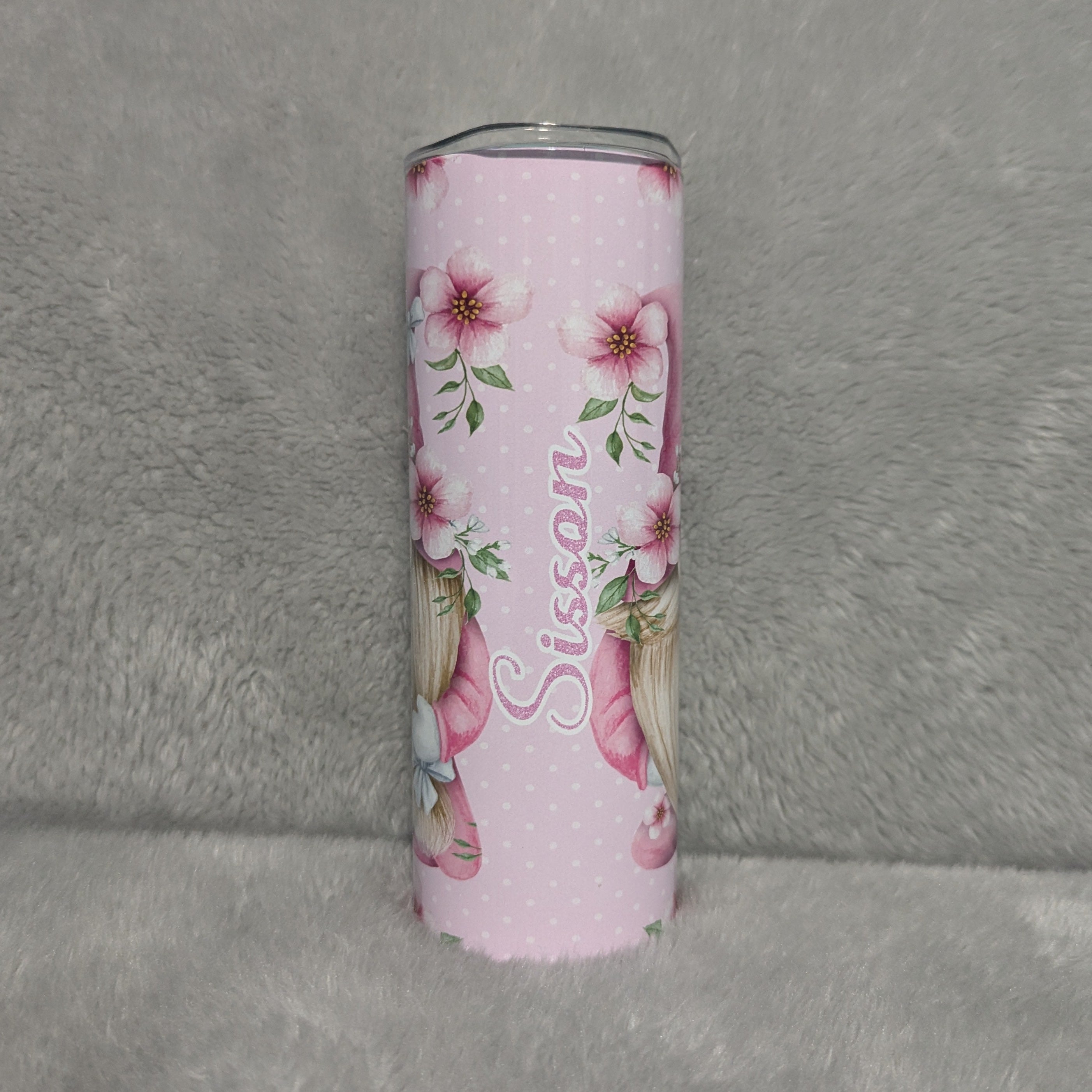 Gnome Tumbler 20oz With Reusable Straw, Can Be Personalized