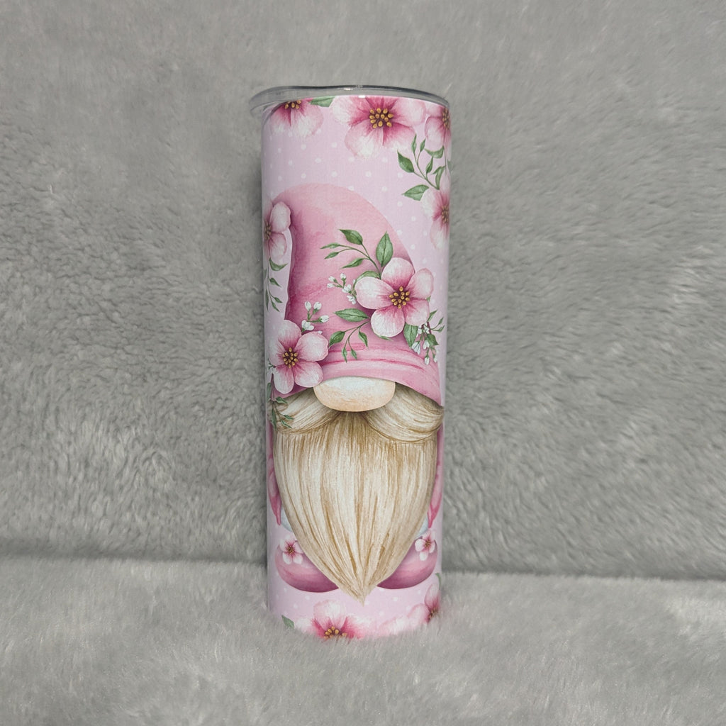Gnome Tumbler 20oz With Reusable Straw, Can Be Personalized