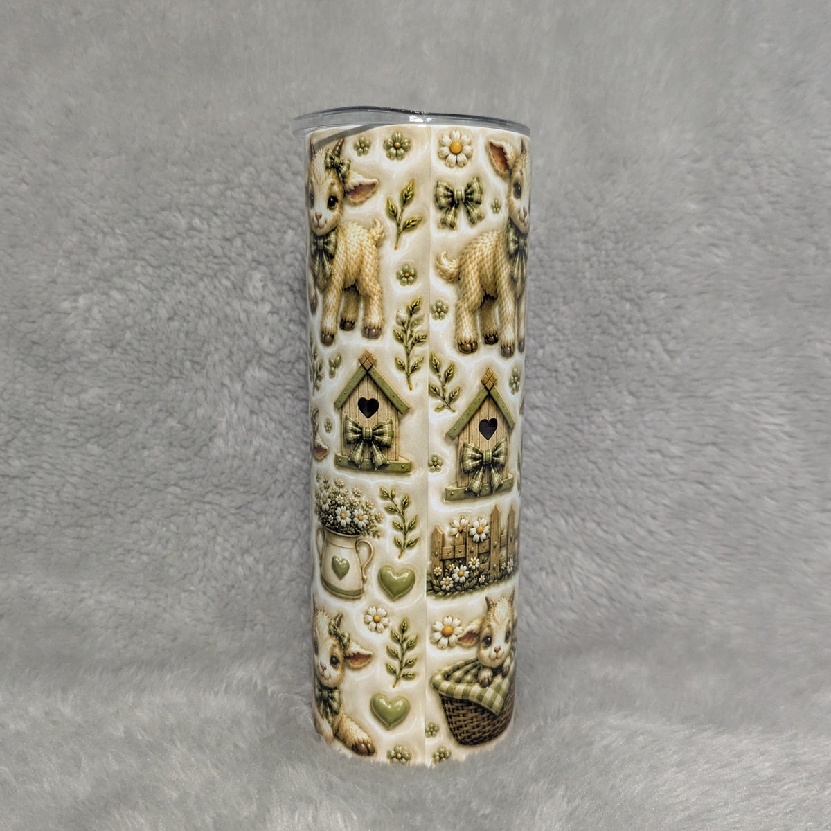 Baby Goat Tumbler 20oz - 3D Design with Reusable Straw