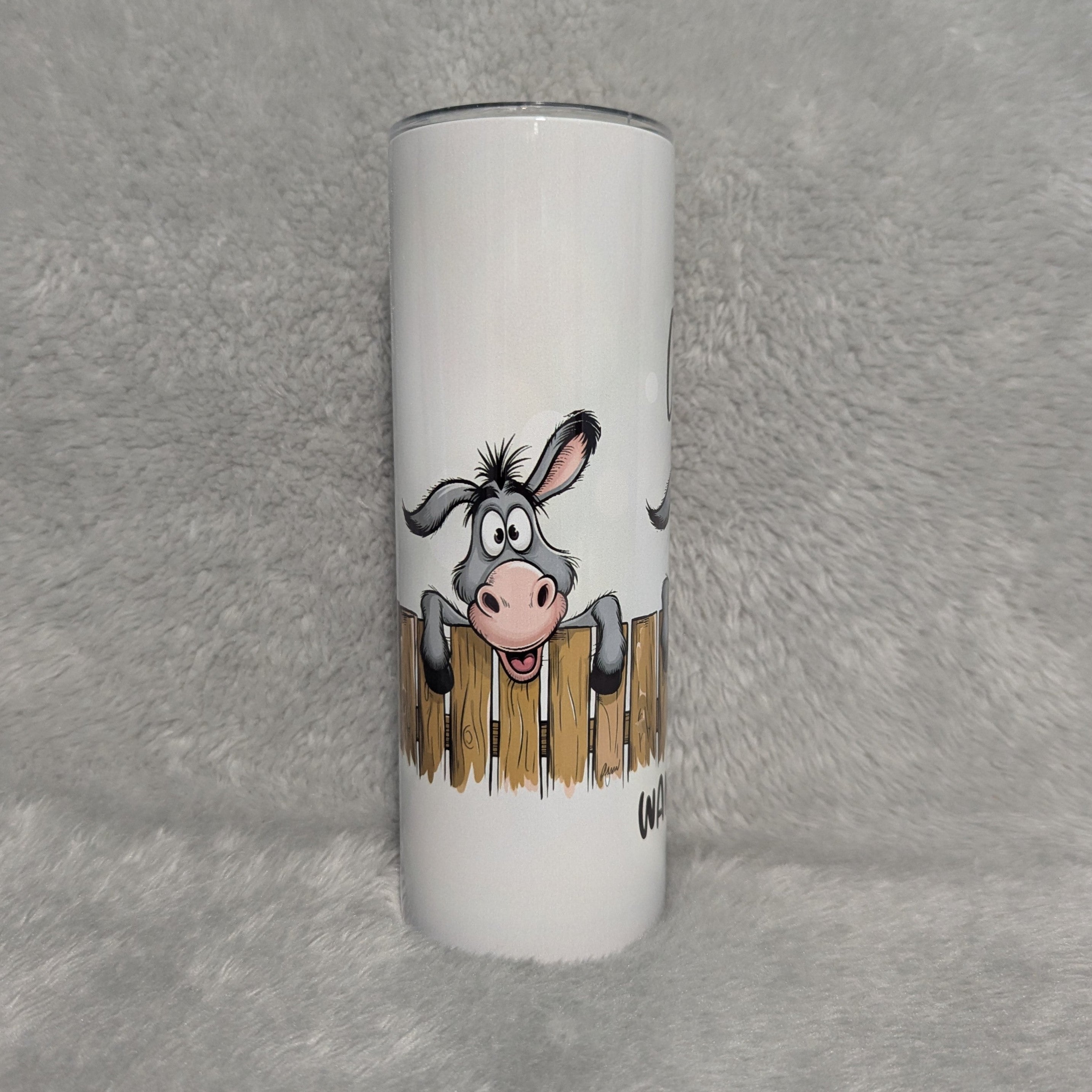 Funny Donkey Tumbler 20oz With Reusable Straw, Can Be Personalized