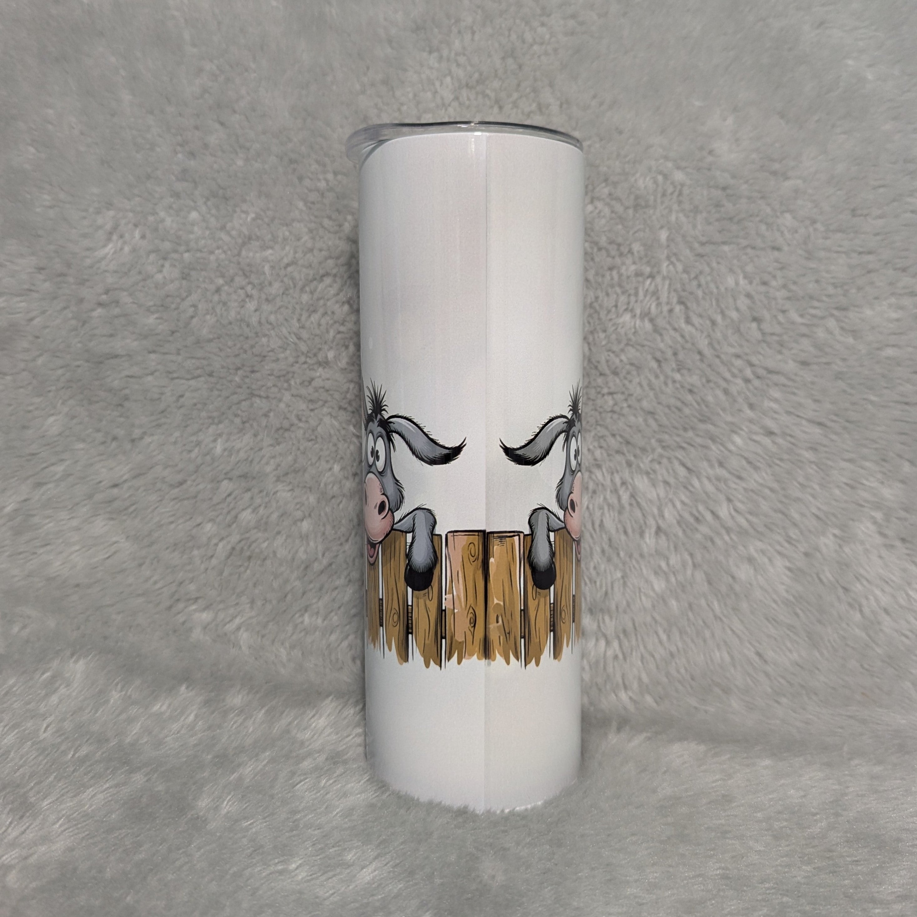 Funny Donkey Tumbler 20oz With Reusable Straw, Can Be Personalized