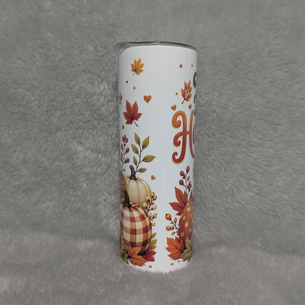 Hello Harvest Fall Chicken Tumbler 20oz with Reusable Straw