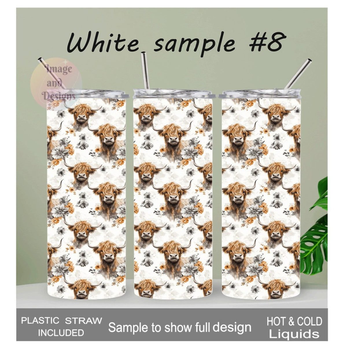Highland Cow 20oz Tumblers - Many Colors Available Includes A Reusable Straw
