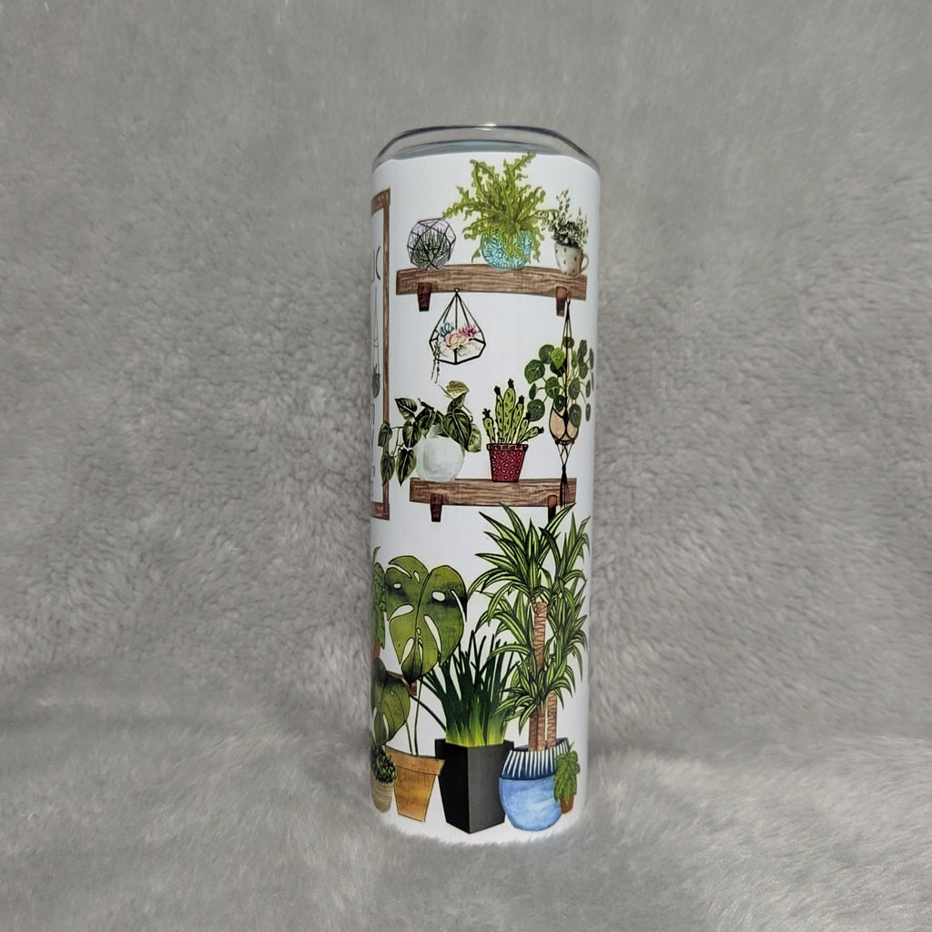Plant Lover Tumbler I Am A Plantaholic - 20oz With Reusable Straw