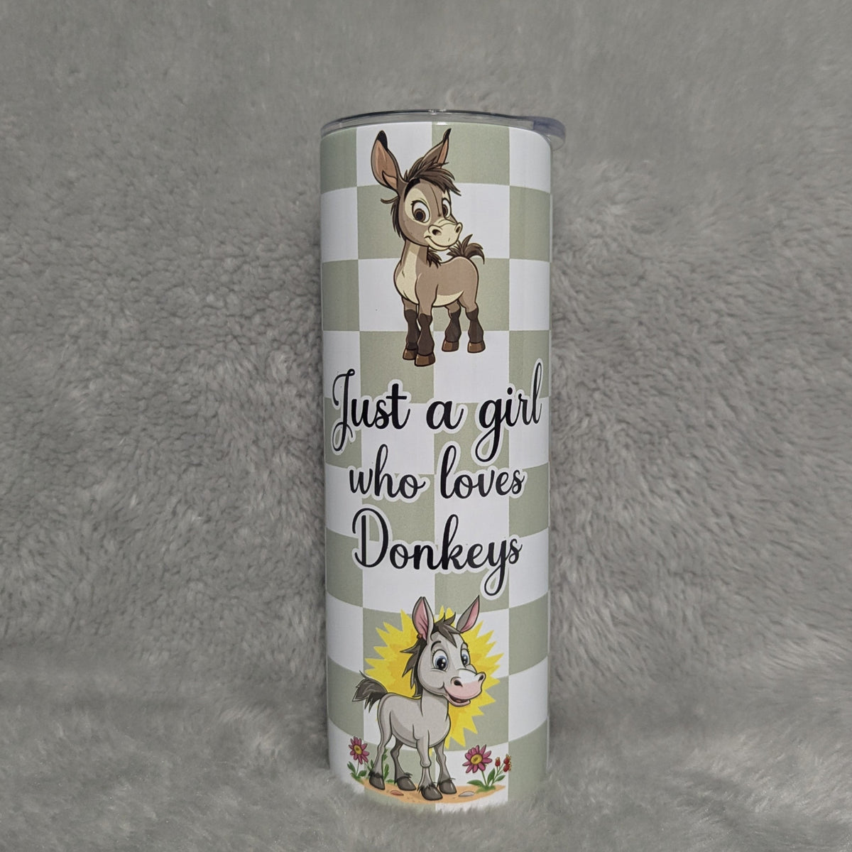 Just A Girl Who Loves Donkeys Tumbler 20oz With Reusable Straw