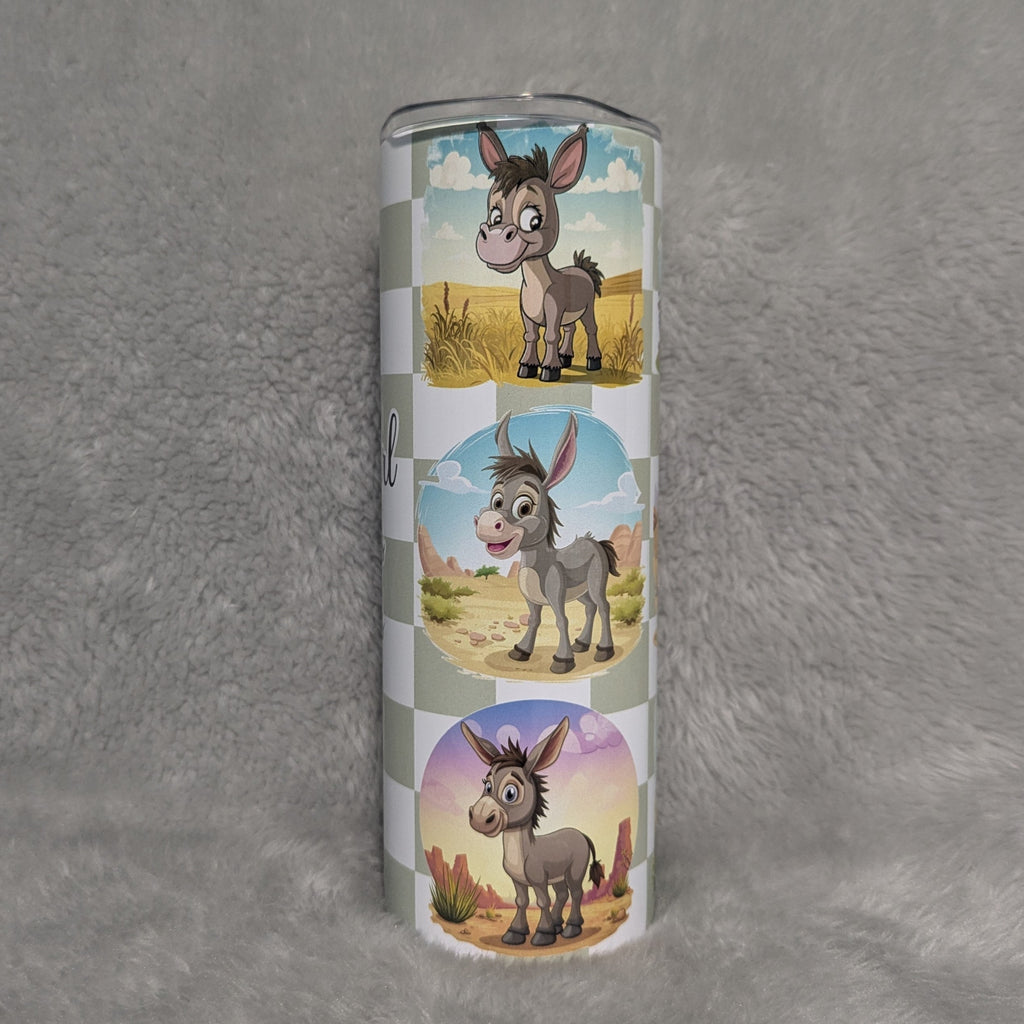 Just A Girl Who Loves Donkeys Tumbler 20oz With Reusable Straw