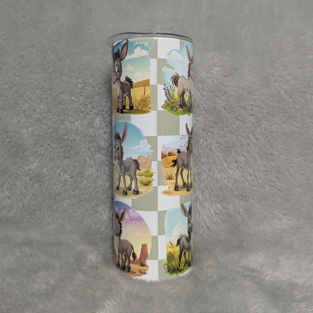 Just A Girl Who Loves Donkeys Tumbler 20oz With Reusable Straw