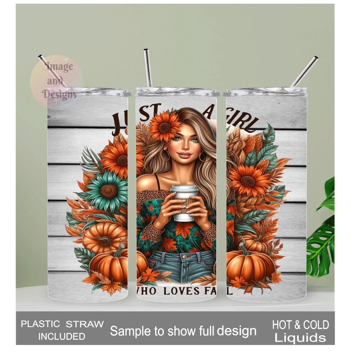 Just A Girl Who Loves Fall 20oz Tumbler Can Be Personalized