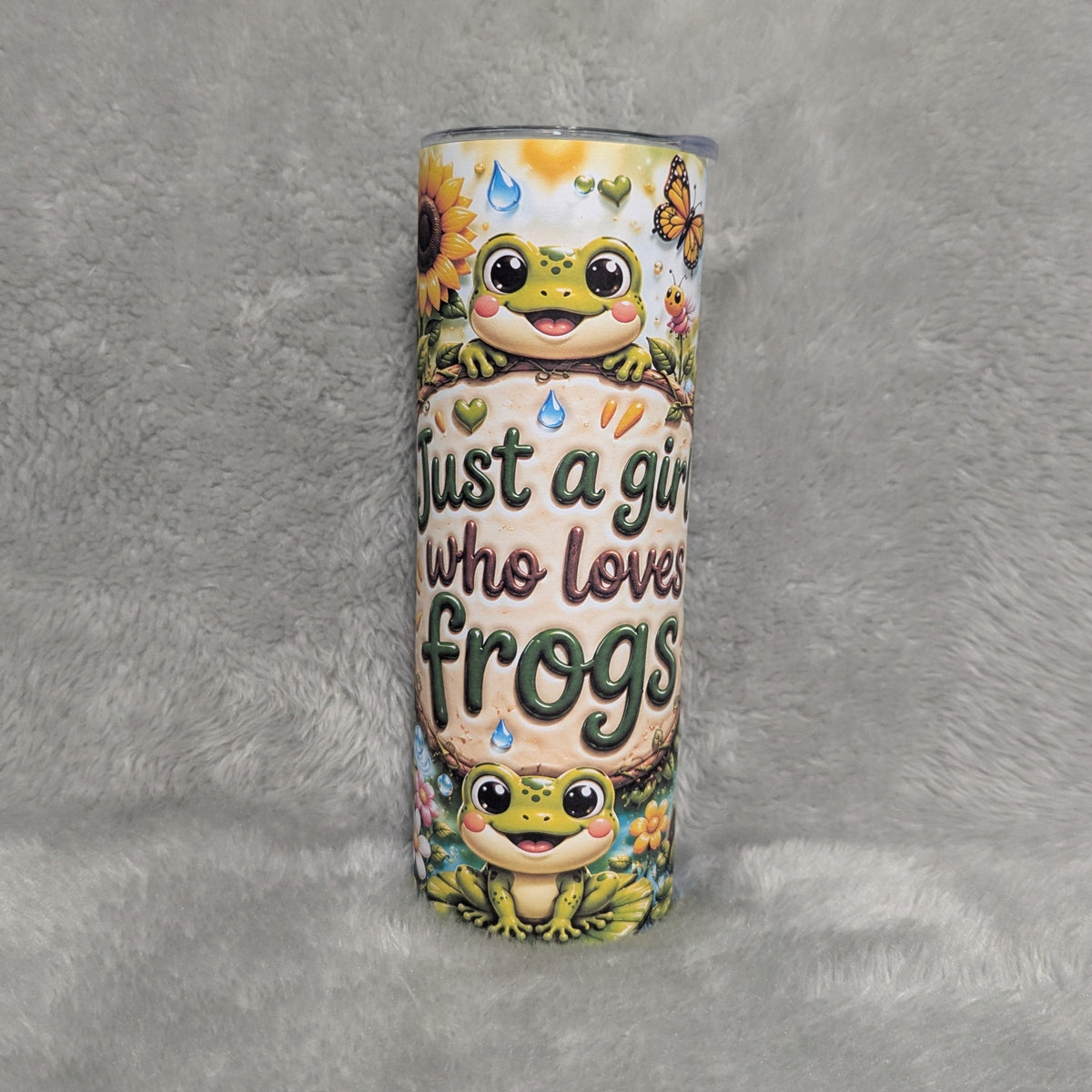 Just a Girl Who Loves Frogs 20oz Tumbler with Reusable Straw